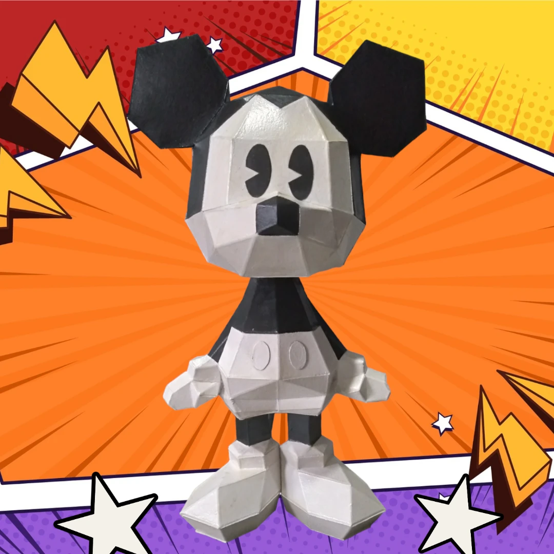 Mickey Mouse Chibi Papercraft, Lowpoly Papercraft, Fovea - Papercraft - Nonitt