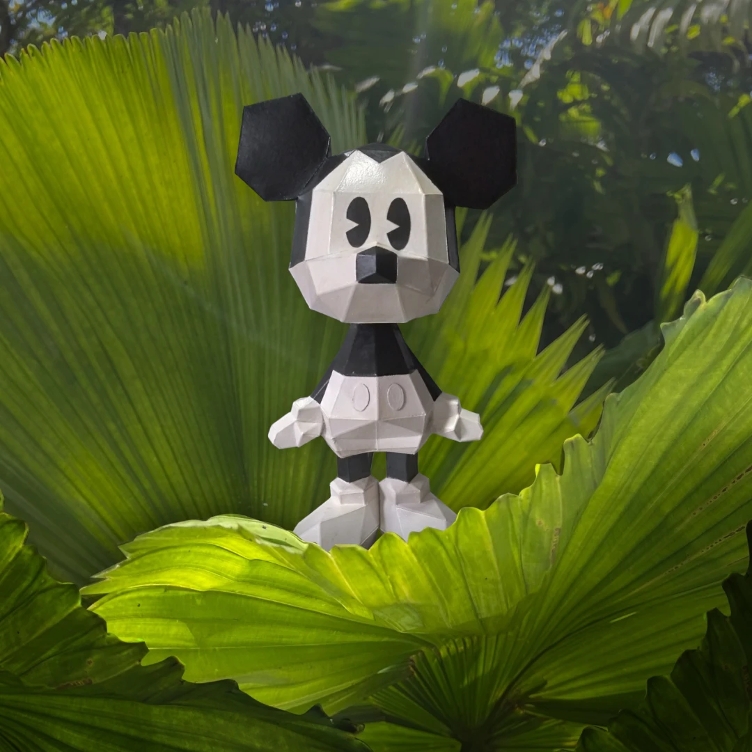 Mickey Mouse Chibi Papercraft, Lowpoly Papercraft, Fovea - Papercraft - Nonitt