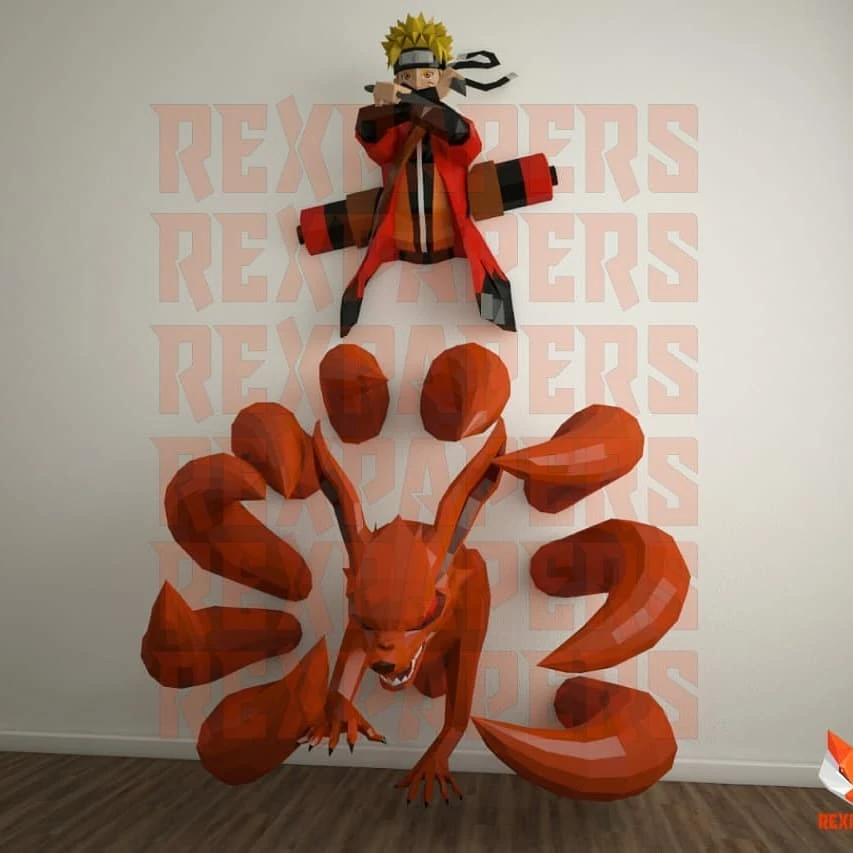 Uzumaki Naruto, Naruto Sage Mode Papercraft, PDF Template, DIY 3d Model, FanArt, Paper Sculpture, Low Poly, Pepakura Craft, Manualidad