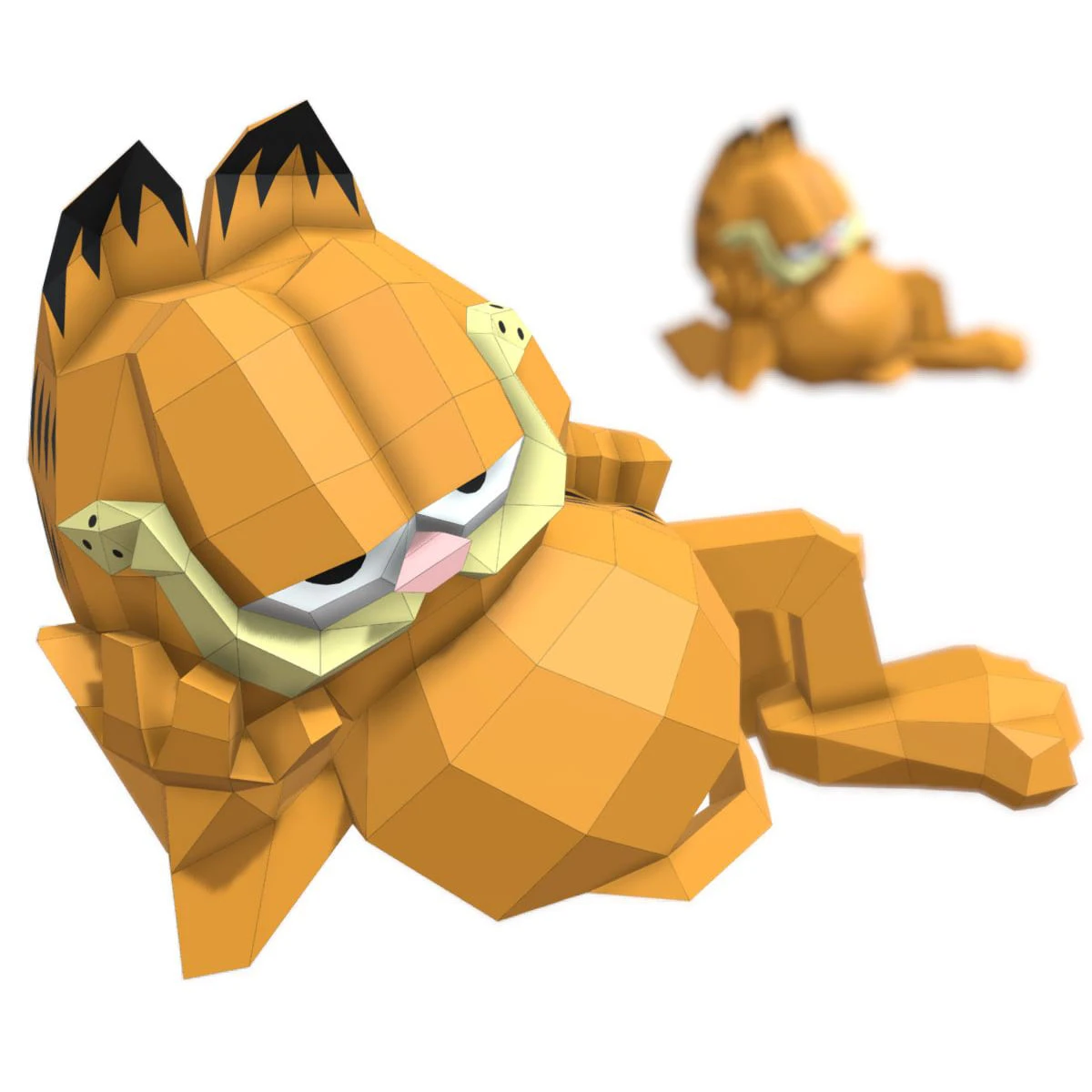 Garfield PDF Template, Low Poly, Paper Sculpture, DIY, Pepakura Pattern, Handmade, Papercraft, Lowpoly, Lowpoly Papercraft, HBPAPERstuff