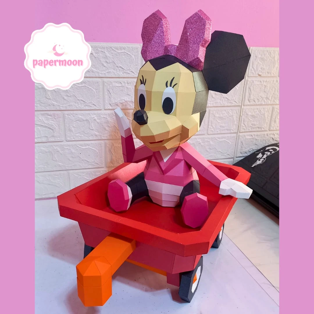 #2 Train Disney: Minnie Baby Low Poly Papercraft