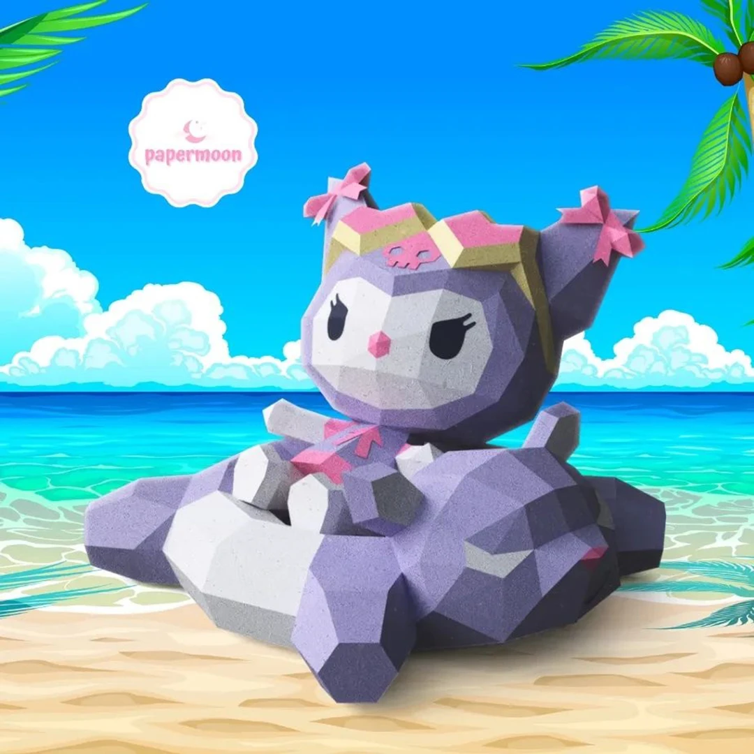 Vacaciones Sanrio: Kuromi Low Poly Papercraft