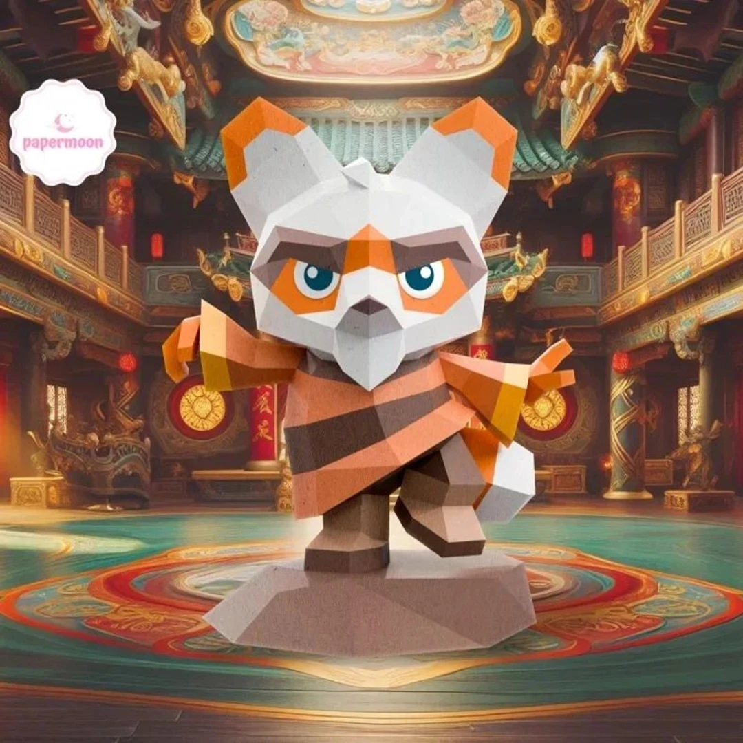 Kung Fu Panda: Master Shifu Low Poly Papercraft