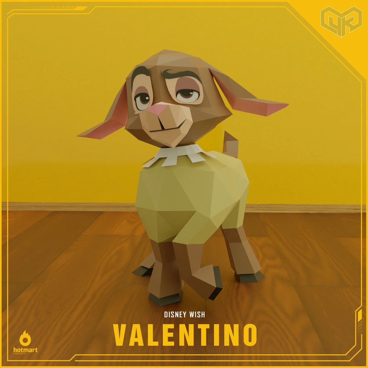 Wish Valentino Low poly Papercraft | OchkoArtDesign