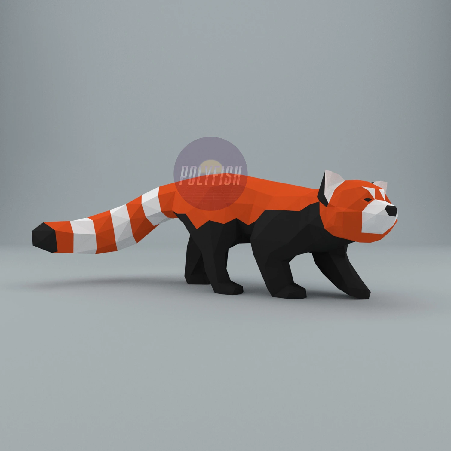 Red Panda PDF Template, Low Poly, Paper Sculpture, DIY, Pepakura ...