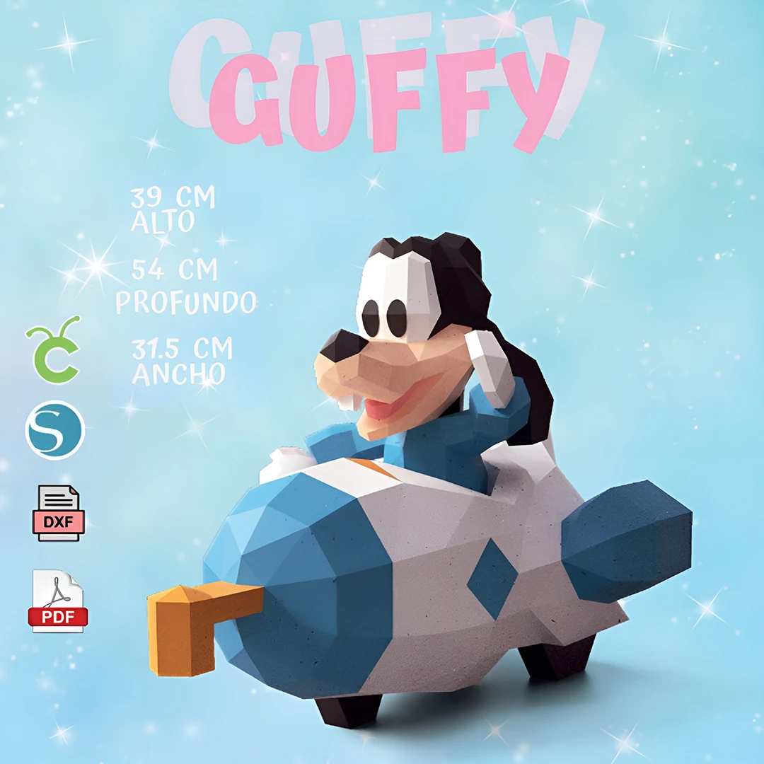 #6 Train Disney: Goofy Baby Low Poly Papercraft