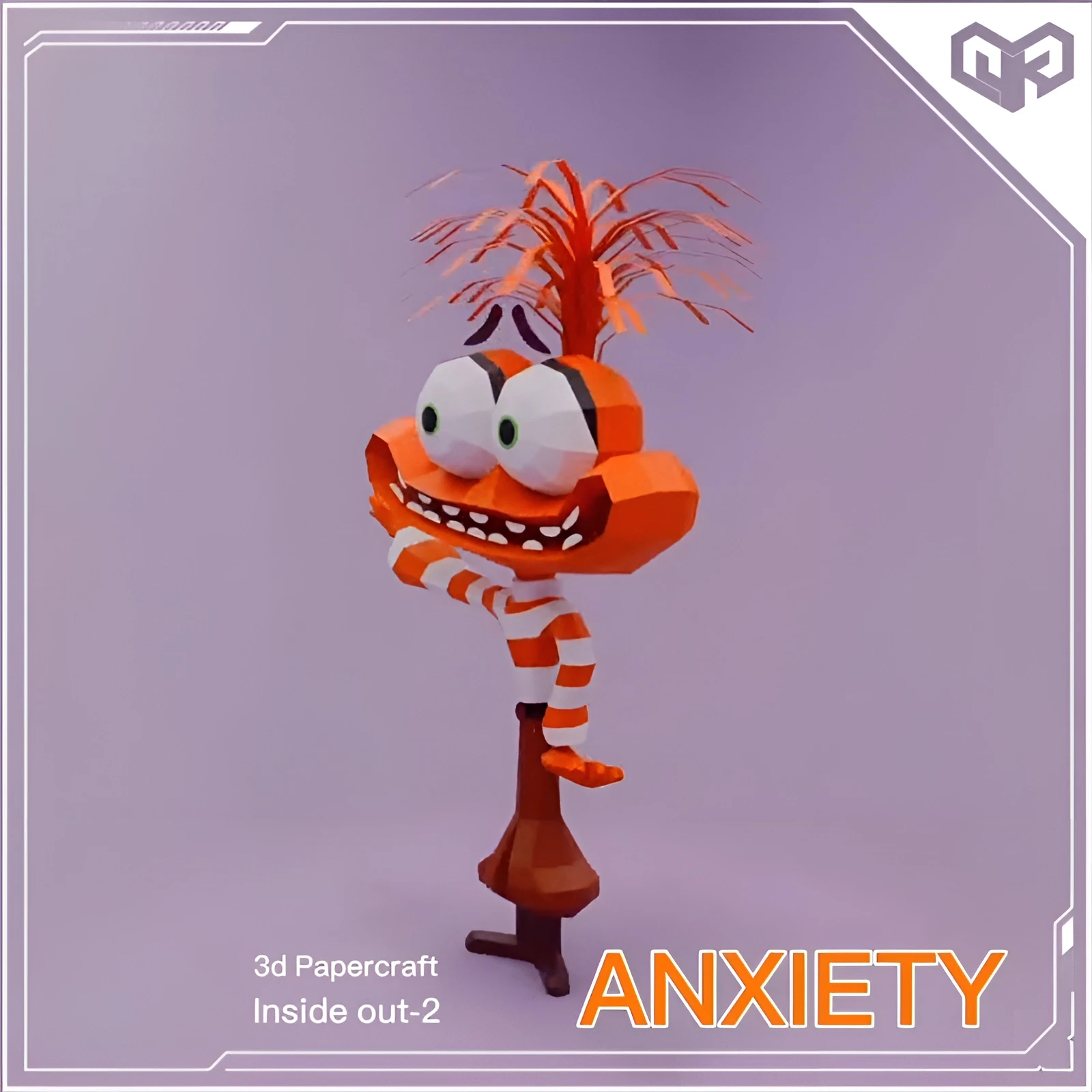 Anxiety Indide Out Low poly Papercraft | OchkoArtDesign