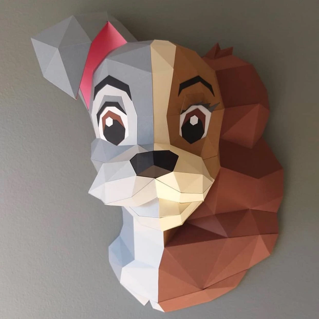 Lady and the Tramp *Plantilla Papercraft PDF - PDF Papercraft Template*