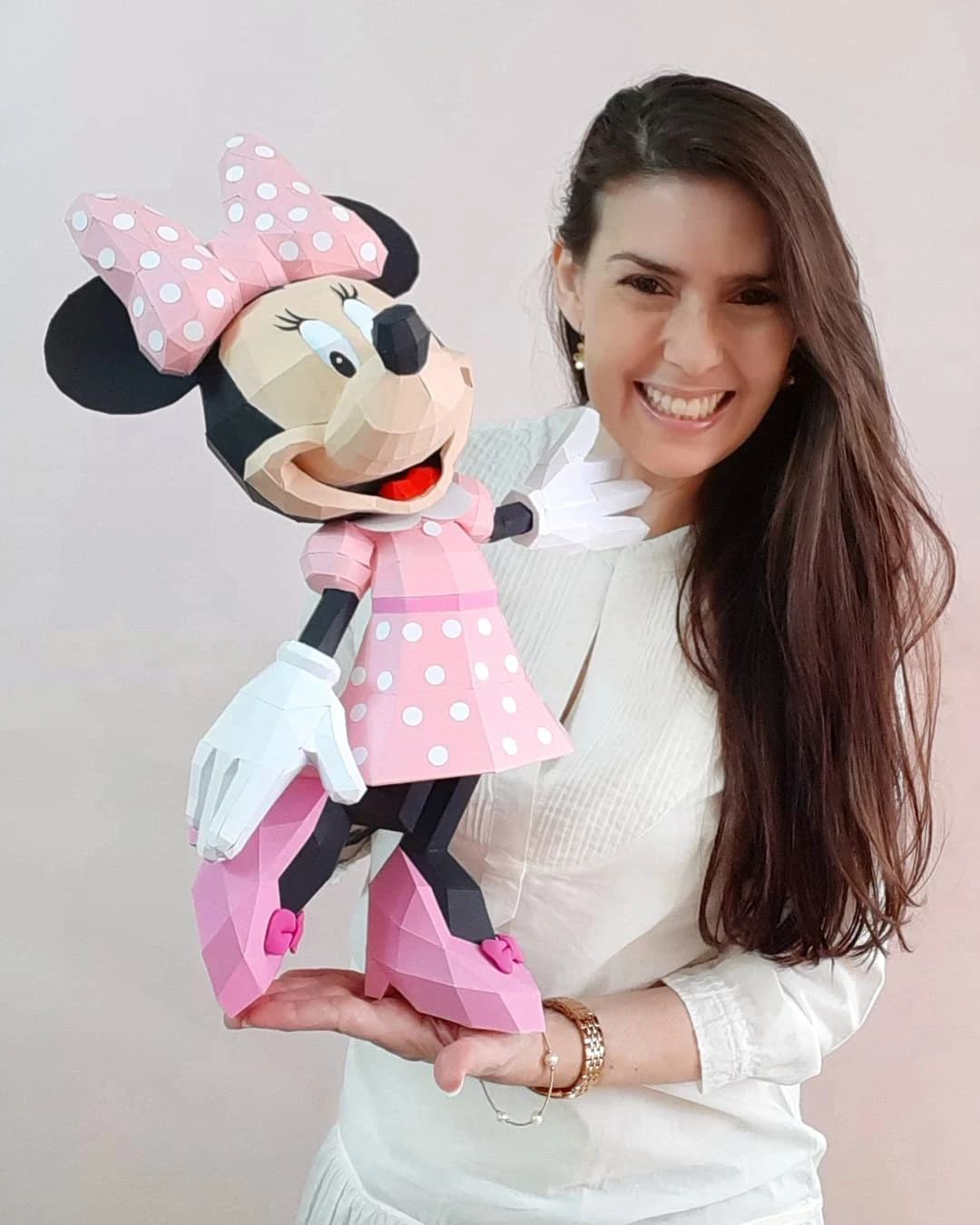 Minnie Mouse/ DiY Craft/ Template PDF/ Low Poly/ Papercraft/ 3D Doll/ Origami/ Home decor