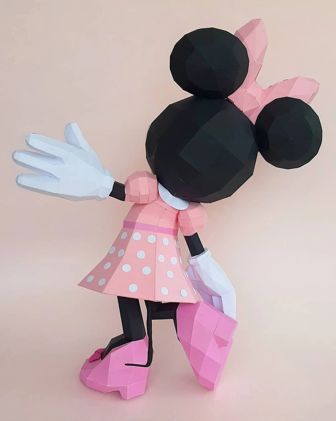 Minnie Mouse/ DiY Craft/ Template PDF/ Low Poly/ Papercraft/ 3D Doll/ Origami/ Home decor