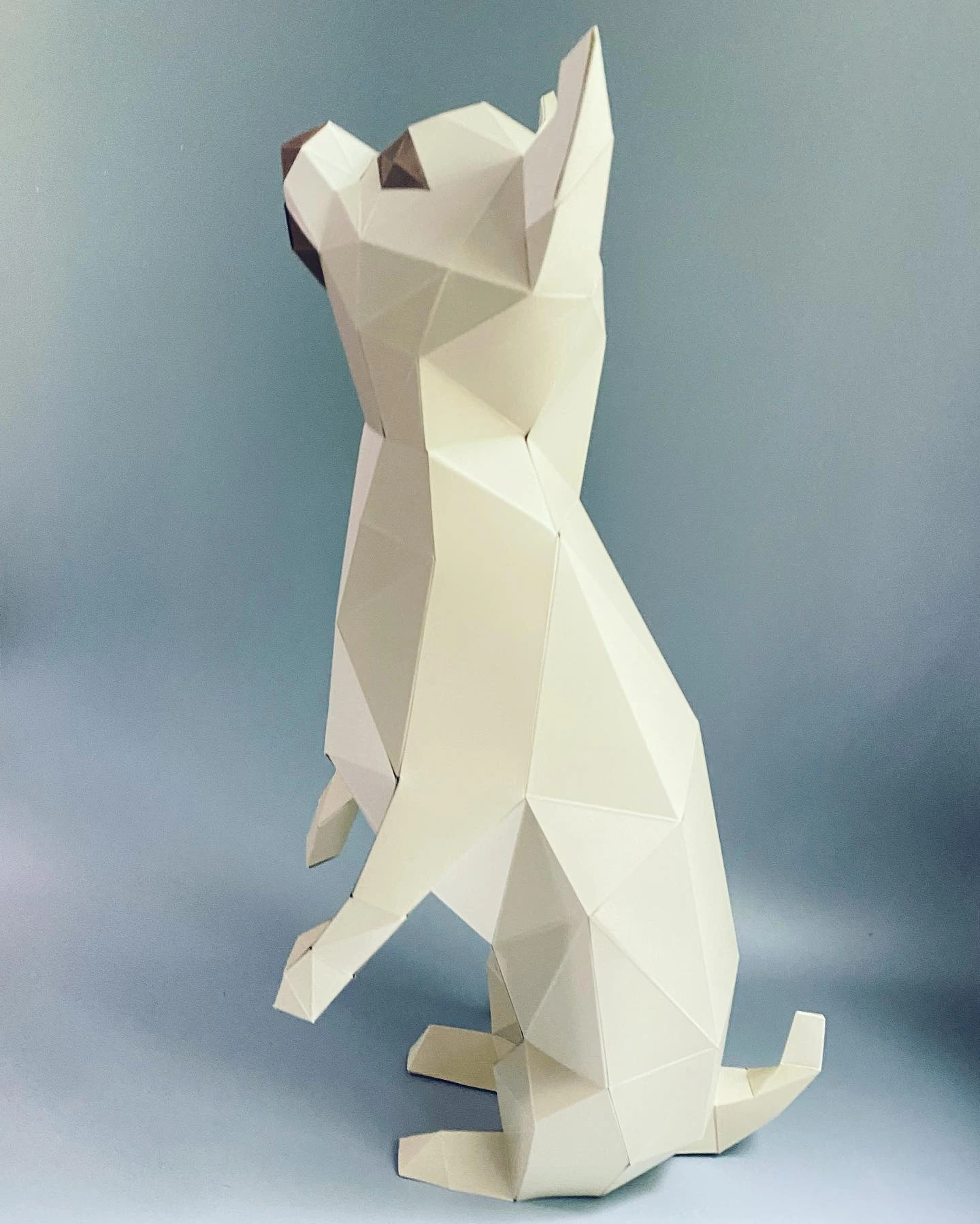 Chihuahua papercraft. You get PDF digital file templates and instructions for these DIY modern paper sculpture.