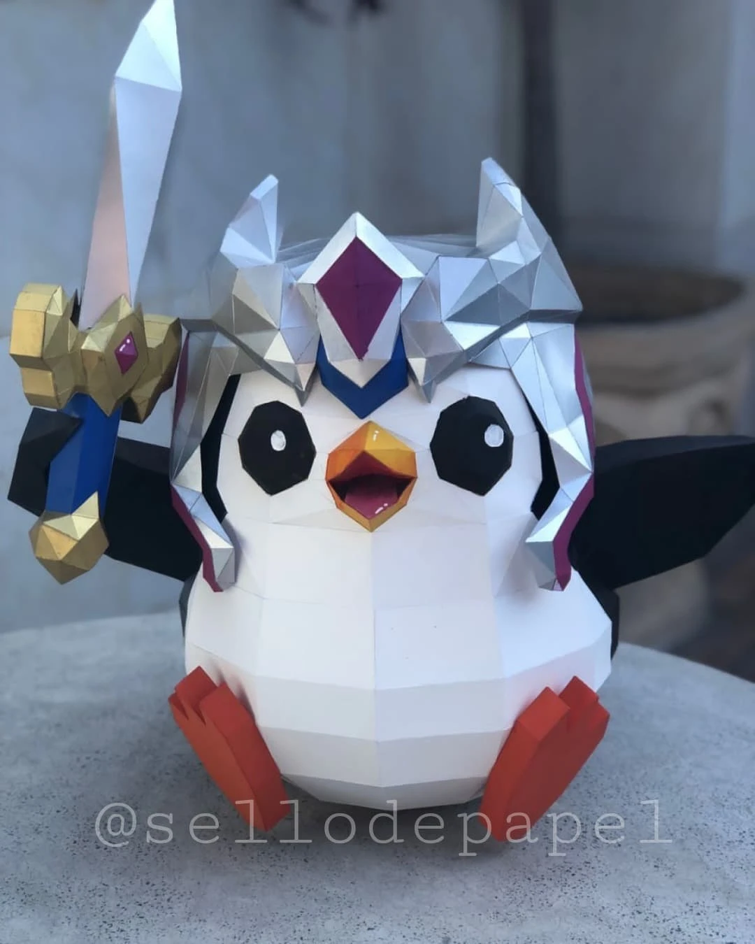 League of Legends Penguin Papercraft PDF, Template For office, Room, Decor, DIY gift for friends, family, Low poly Paper, Paper Craft 3D kit by J3Du