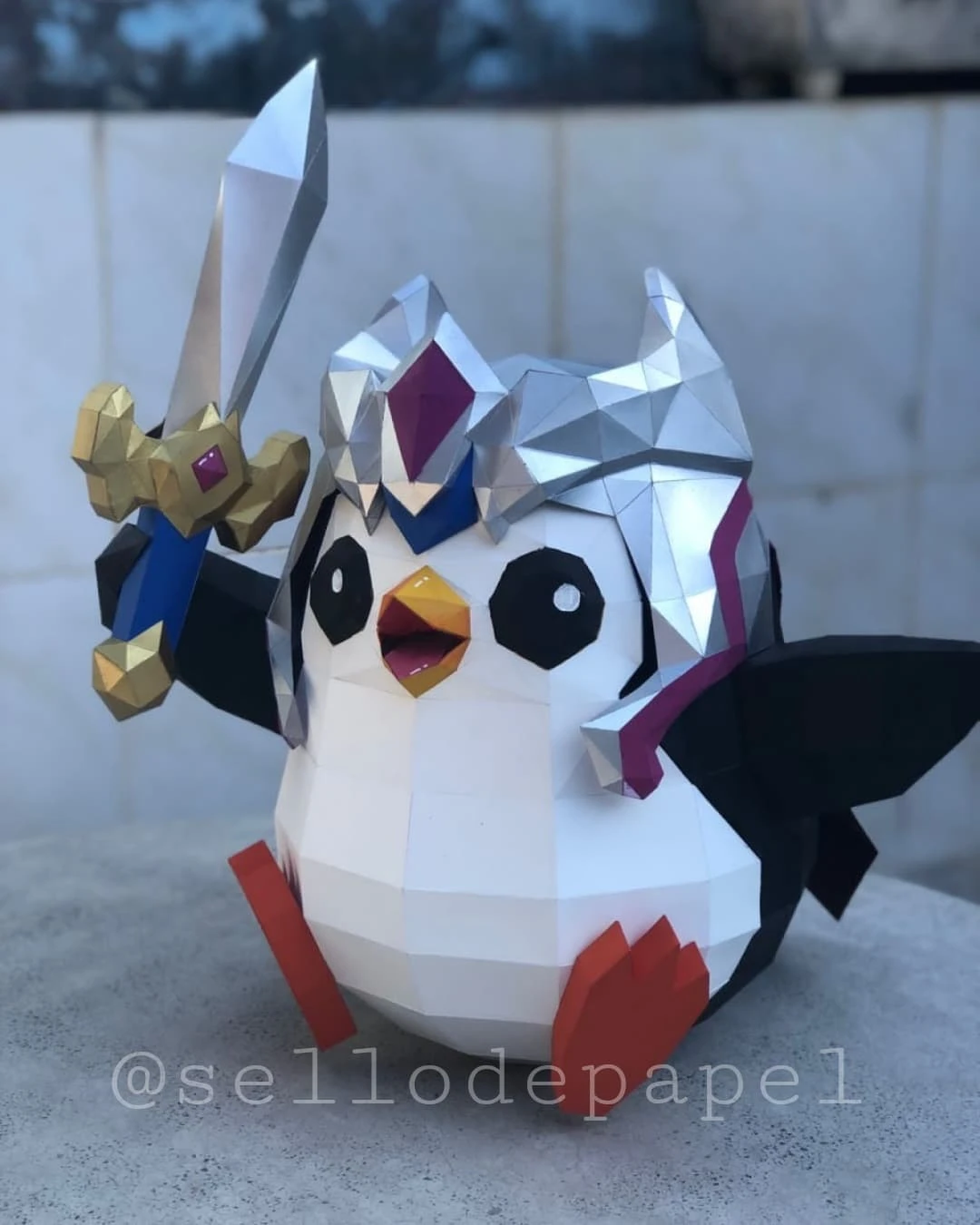 League of Legends Penguin Papercraft PDF, Template For office, Room, Decor, DIY gift for friends, family, Low poly Paper, Paper Craft 3D kit by J3Du