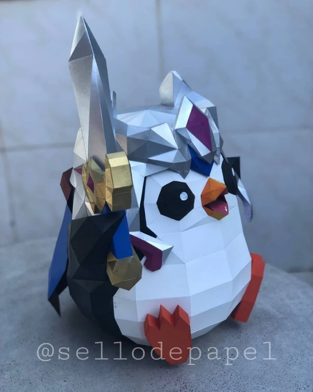 League of Legends Penguin Papercraft PDF, Template For office, Room, Decor, DIY gift for friends, family, Low poly Paper, Paper Craft 3D kit by J3Du