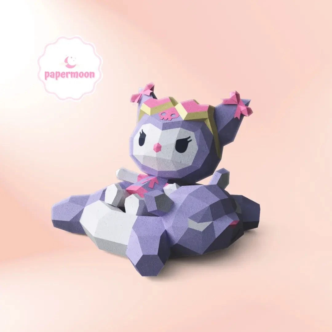 Vacaciones Sanrio: Kuromi Low Poly Papercraft