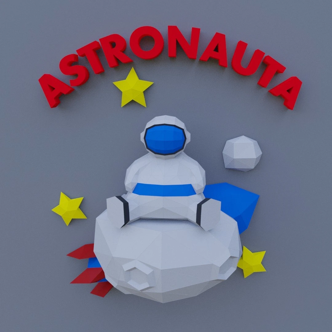 Astronaut 3D Digital Template PDF | DIY Papercraft | Universe | Instant Download |