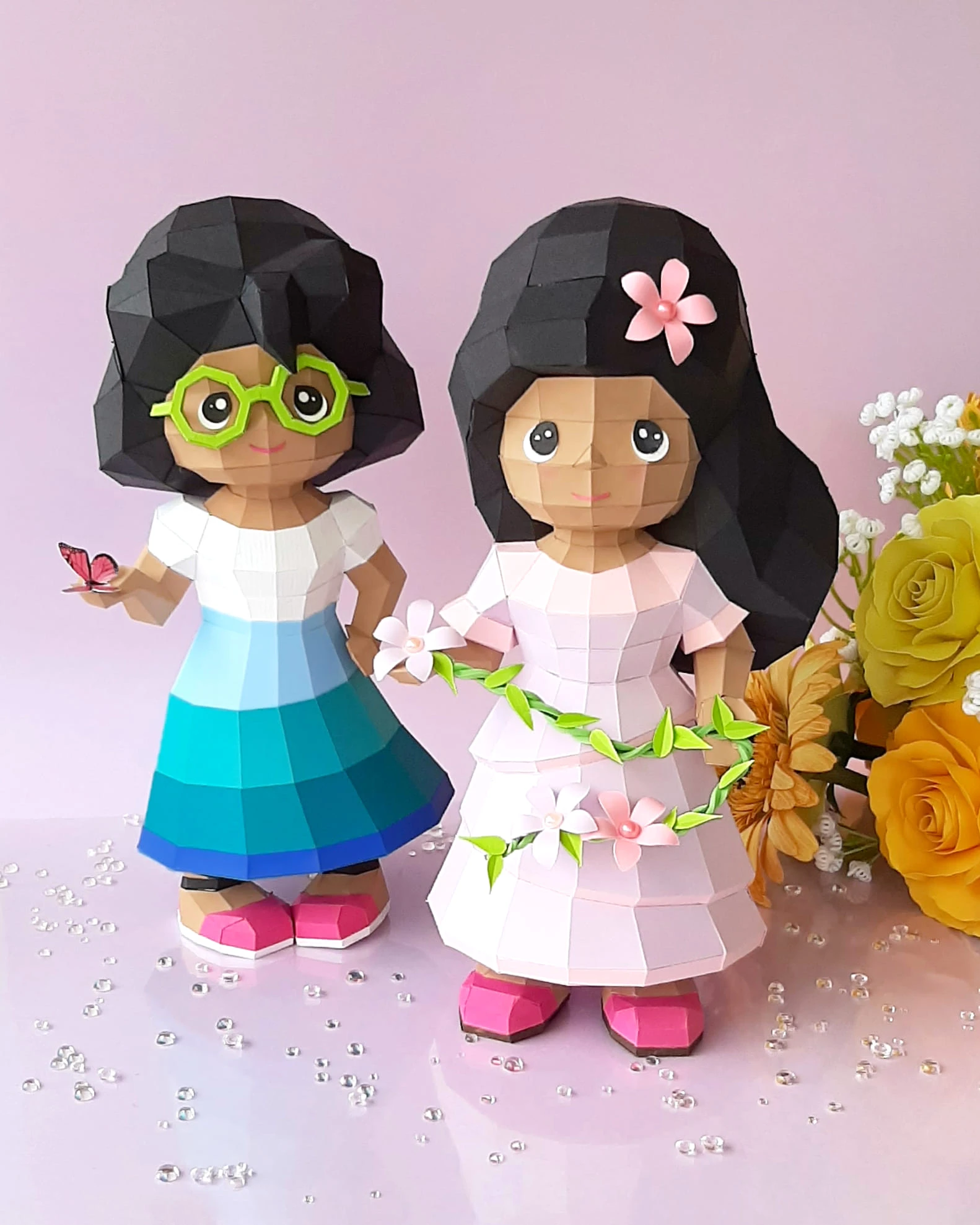 Princess Mirabel Madrigal/ Encanto/ DiY Craft/ Template PDF/ Low Poly/ Papercraft/ 3D Doll/ Origami/ Home decor