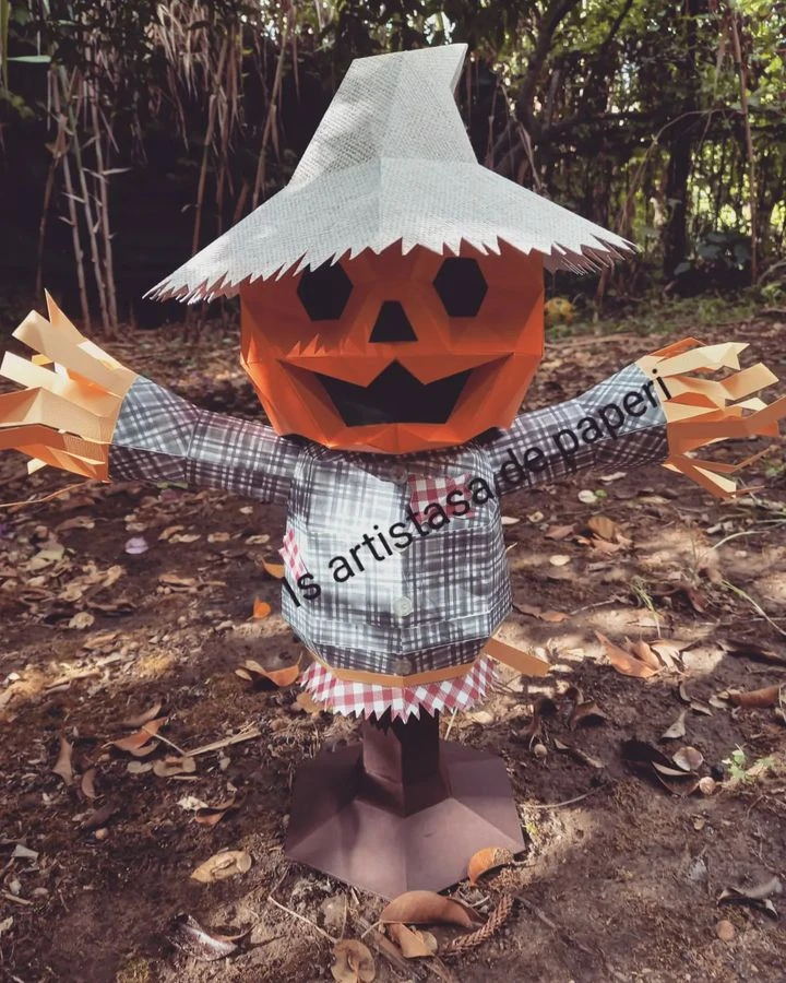 STRAWMAN, Papercraft, Template, DIY, Paper, Low Poly, Holiday, 3D Model, Pdf Low Poply, October, Carnival, Halloween