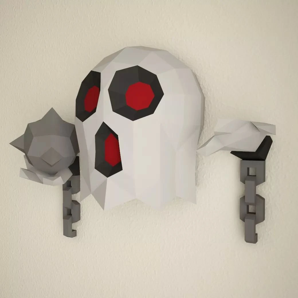 Ghost Regalo Papercraft PDF, Template For office, Room, Decor, DIY gift for friends, family, Low poly Paper, Paper Craft 3D kit by J3Du