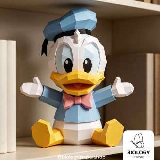 Donald Duck Baby Low Poly Papercraft Template Pepakura PDF DIY Handmade