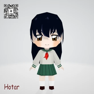 [InuYasha] Kagome Chibi Papercraft