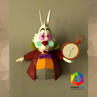 White Rabbit, Alice in Wonderland *Plantilla Papercraft PDF - PDF Papercraft Template*