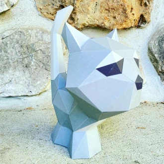 Baby Cat Unicorn papercraft. You get a PDF digital file templates and instructions for this DIY (do it yourself) modern paper sculpture.