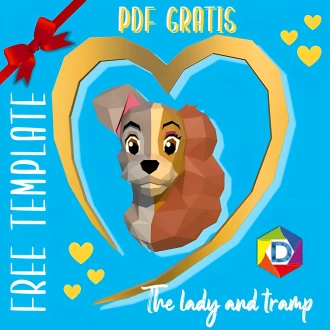 Lady and the Tramp *Plantilla Papercraft PDF - PDF Papercraft Template*