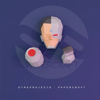 DIY lowpoly Papercraft, Cyborg, Sculpture, DIY, Decoration, Wall, Origami, Art, Craft, Template, Printable, Superheroes, Fanart