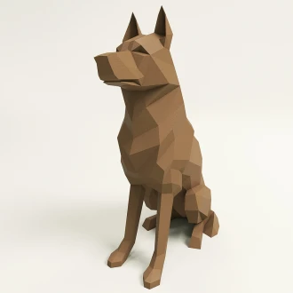 Sheepdog. Digital templates in PDF for paper low-poly sculpture