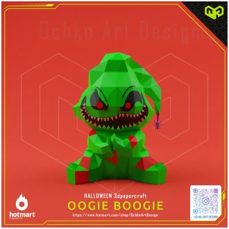 Halloween Oogie Boogie Low poly Papercraft | OchkoArtDesign