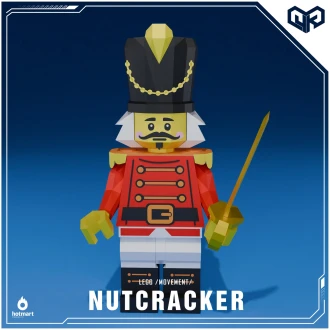 Lego Nutcracker Low poly Papercraft | OchkoArtDesign