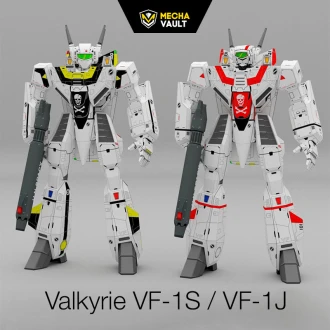 Valkyrie VF-1S / VF-1J Papercraft, ALEX LM, High Quality PDF Files, Robot 3D Model