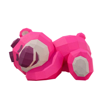 Lotso Bear, Toy Story Low Poly Papercraft
