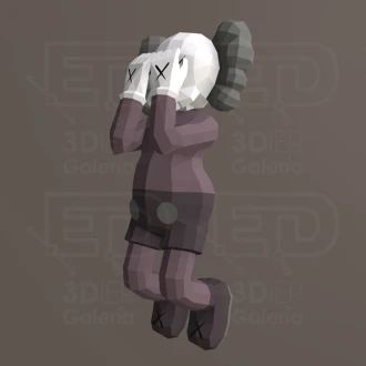 Kaws Covering Himself 2, Kaws Cubriendose 2 PDF Papercraft Templates, Paper Art and Craft for Home Decor, DIY, 3DIER, PDF Patterns, Papercraft Templates, Low Poly