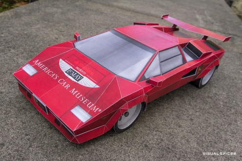 Lamborghini Countach Inspired Printach Blade DIY 3D Papercraft Supercar Templates, Supercar Papercraft Model for Adults and Kids, Instant Download Paper Kit PDF