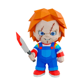 Charles Lee Ray, Chucky, Child's Play, Halloween Low Poly Papercraft