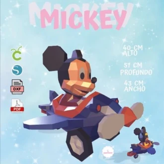 #1 Train Disney: Mickey Baby Low Poly Papercraft