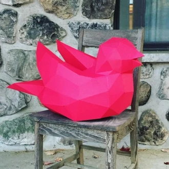 Martlet papercraft. You get PDF digital file templates and instructions for these DIY modern paper sculpture.