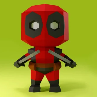 Deadpool 3D Digital Template PDF | DIY Papercraft | Marvel | Instant Download |