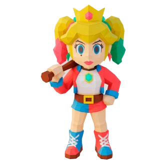 Princess Peach Harley Low Poly Papercraft