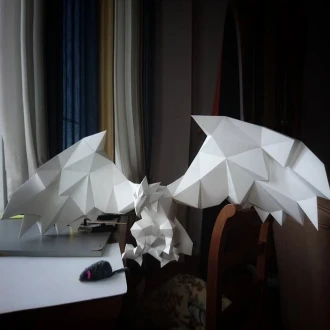 Eagle Papercraft Template | 3D Animal Paper Sculpture | DIY Cut File | Safari Decor | Regal Wall Art