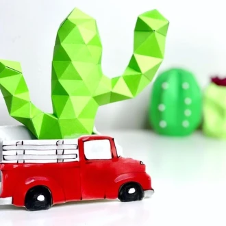 Succulents papercraft. You get PDF digital file templates and instructions for these DIY modern paper sculpture.