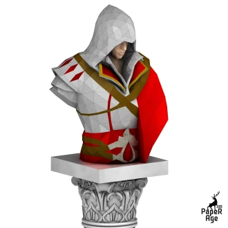 Assassin's Creed, , Papercraft, Trophy, Pepakura, Lowpoly, 3D Papercraft, handmade, Paper Sculptures, DIY origami, Decor