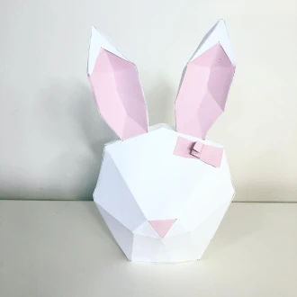 Mr Mrs Bunny papercraft. You get PDF digital file templates and instructions for these DIY modern paper sculpture.