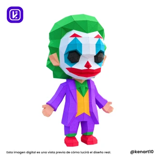 Baby Joker, DC Universe Papercraft Low Poly 3d DIY Kenart10