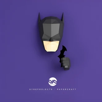 DIY Low Poly Papercraft, Batman, Digital template, DIY, Wall Decoration, Wall Hanging, Art, Hero, DC Comics, DC Universe
