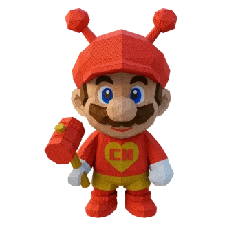 Mario Chapulin Costume Low Poly Papercraft