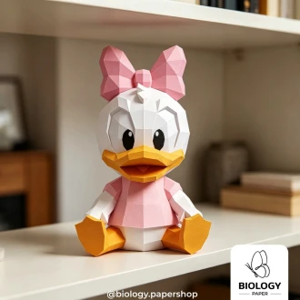 Daisy Duck Baby Low Poly Papercraft Template Pepakura PDF DIY Handmade