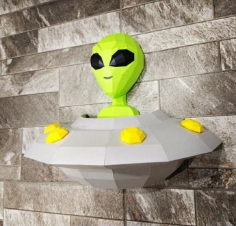 Alien UFO Flying saucer diy papercraft PDF